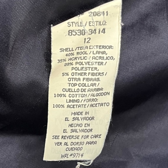 Vintage Sag Harbor Plaid Blazer Jacket-Green/Red-Women’s 12-Christmas-Holidays - Picture 8 of 12